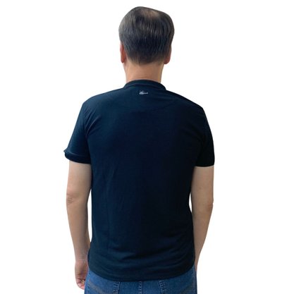 Camisa Sallo Gola Polo Slim Básica Preta 4711