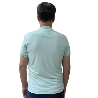 Camisa Sallo Gola Polo Slim Básica Verde 4711