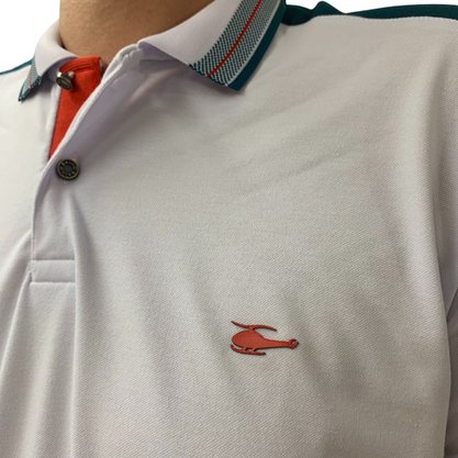 Camisa Sallo Gola Polo Slim Branca 7122
