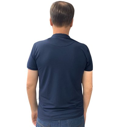 Camisa Sallo Gola Polo Slim Dry Azul Marinho 3055