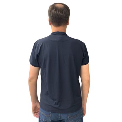 Camisa Sallo Gola Polo Slim Dry Preta 3055