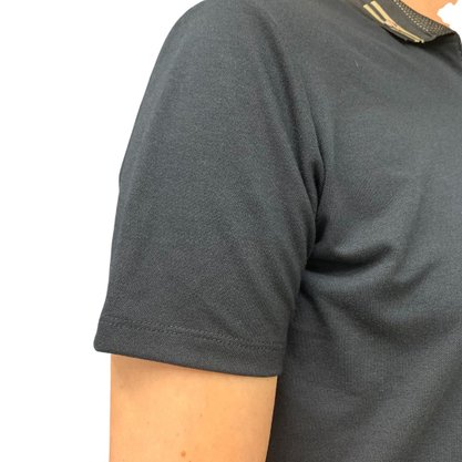 Camisa Sallo Gola Polo Slim Preta 7538