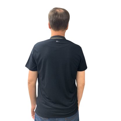 Camisa Sallo Gola Polo Slim Preta 7538