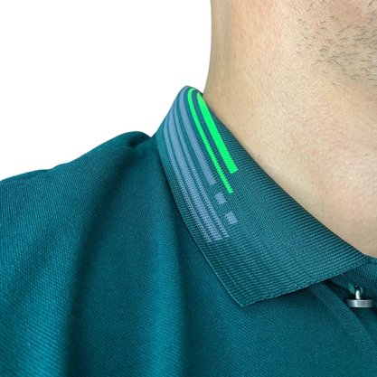 Camisa Sallo Gola Polo Slim Verde 7189
