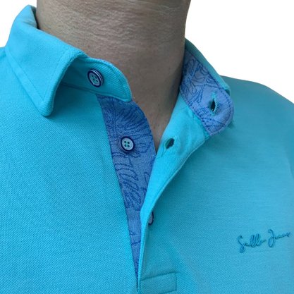 Camisa Sallo Gola Polo Slim Verde 7212