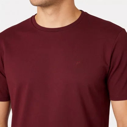 Camiseta Masculina Fideli Slim Bordô TR00405023 EXG