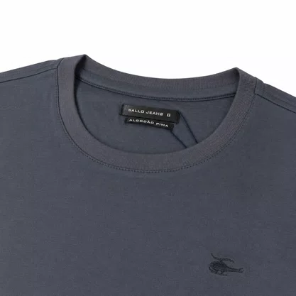 Camiseta Masculina Sallo Slim Chumbo 8176 Algodão Peruano
