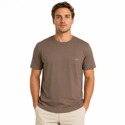 Camiseta Masculina Sallo Slim Fit Mocca 1157