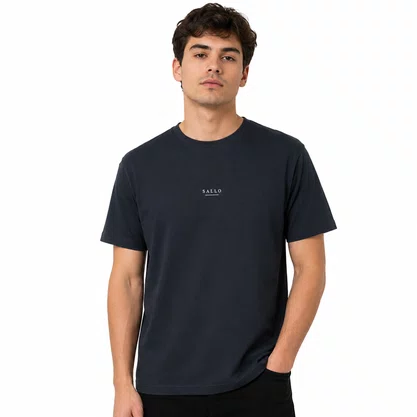 Camiseta Masculina Sallo Slim Preta 0043