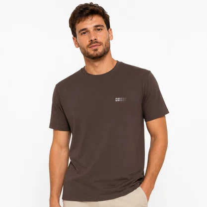 Camiseta Premium Sallo Slim Marrom 0041