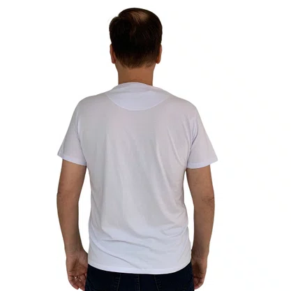 Camiseta Sallo Manga Curta Malha Fragrance Slim Branca 1158