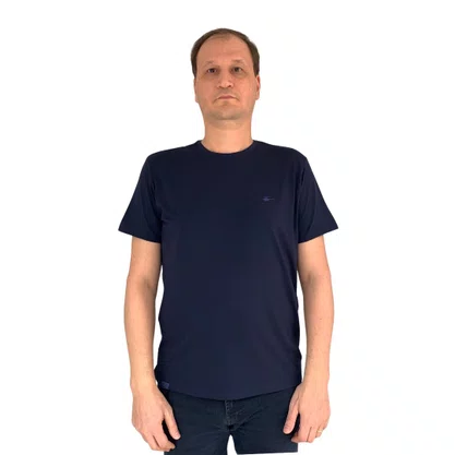 Camiseta Sallo Slim Manga Curta Azul Marinho 1157