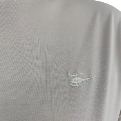 Camiseta Sallo Slim Manga Curta Bege 1157
