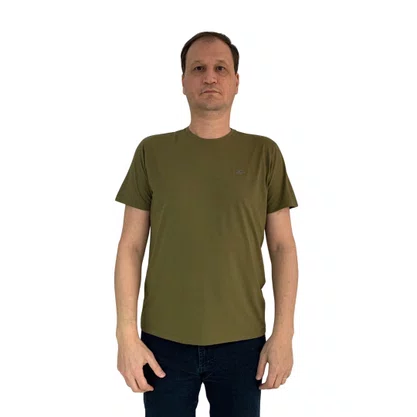 Camiseta Sallo Slim Manga Curta Verde Oliva 1157