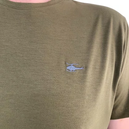 Camiseta Sallo Slim Manga Curta Verde Oliva 1157