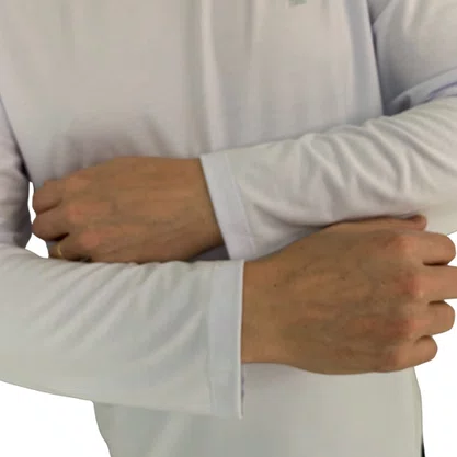 Camiseta Sallo Slim Manga Longa Branca 1160