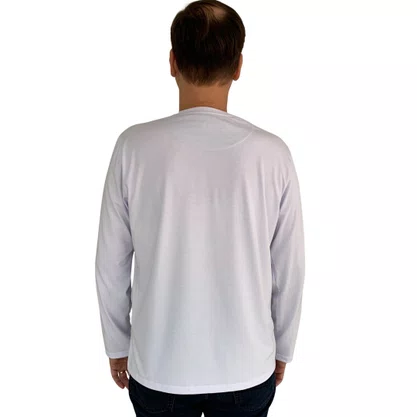 Camiseta Sallo Slim Manga Longa Branca 1160