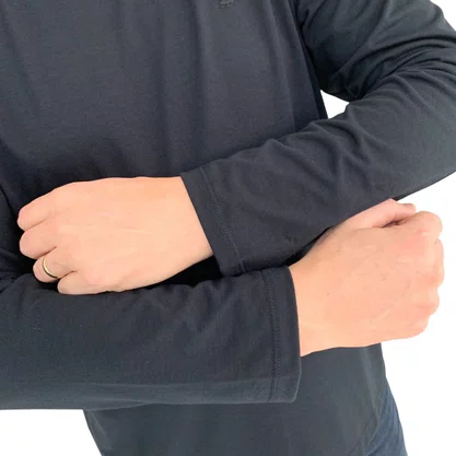 Camiseta Sallo Slim Manga Longa Preta 1160