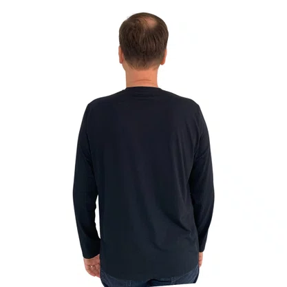 Camiseta Sallo Slim Manga Longa Preta 1160