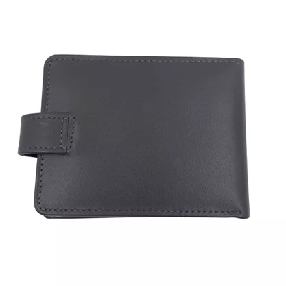 Carteira Euro Couro Masculina Marrom com Fecho