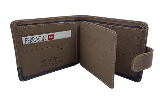 Carteira Ferracini Couro Masculina Marrom 387
