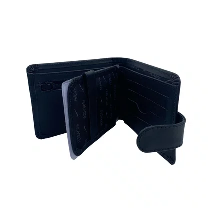 Carteira Ferracini Couro Masculina Preta 005.