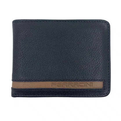Carteira Ferracini Couro Masculina Preta 374
