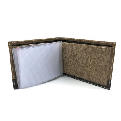 Carteira Ferracini Couro Natural Areia Jeans 024