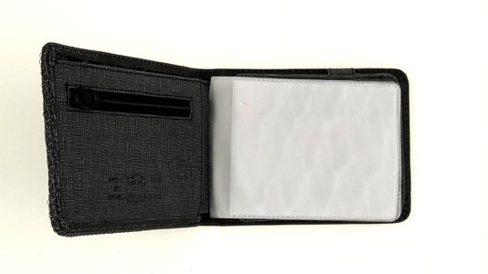 Carteira Ferracini Couro Natural Jeans Azul 308