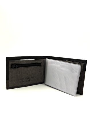 Carteira Ferracini Couro Natural Jeans Preto/Marrom 14