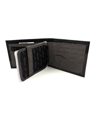 Carteira Ferracini Couro Natural Jeans Preto/Marrom 14