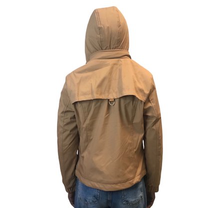 Casaco Alpelo Curto com Capuz Bege 20900071