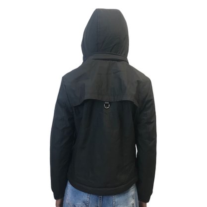Casaco Alpelo Curto com Capuz Preta 20900071