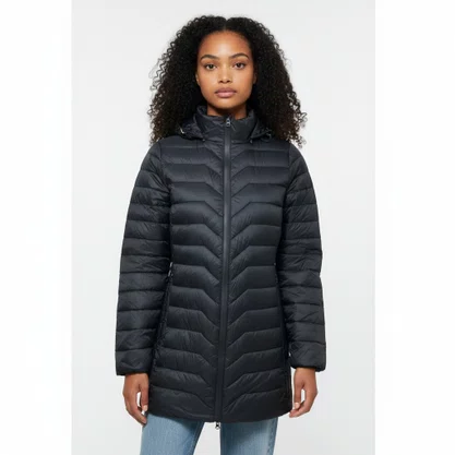 Casaco Feminino Plus Size Pluma de Pato Alpelo Preto 20500058