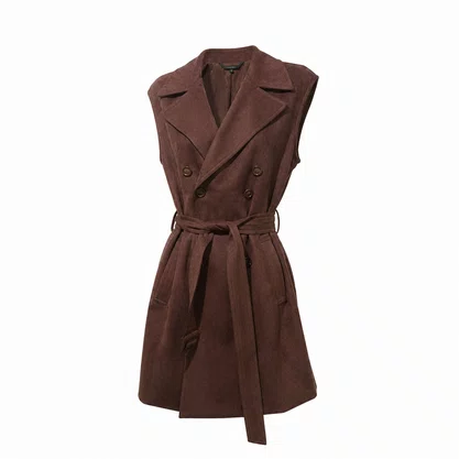 Casaco Suede Alpelo Alongado 5 em 1 Marrom 21100040