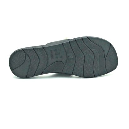 Chinelo Comfortflex Tiras Largas Preto Pedras 2180303