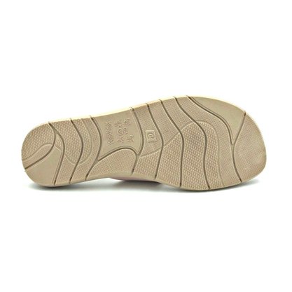 Chinelo Comfortflex Tiras Largas Rosê Pedras 2180303