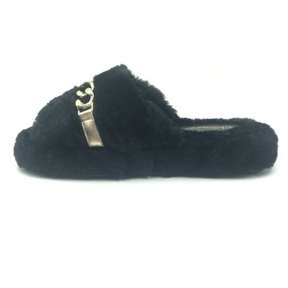 Chinelo de Quarto Katurê Feminino Flat Form Preto 445