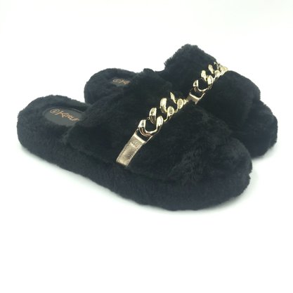 Chinelo de Quarto Katurê Feminino Flat Form Preto 445