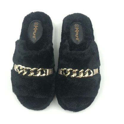 Chinelo de Quarto Katurê Feminino Flat Form Preto 445