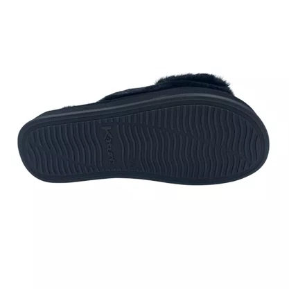 Chinelo de Quarto Katurê Feminino Flatform Pelo Preto 446