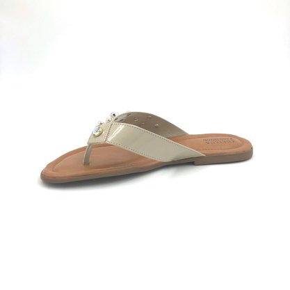 Chinelo Dedo Tamanho Especial 38 a 42 Amêndoa 01253