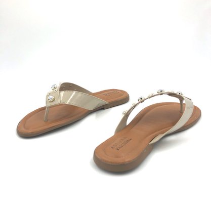 Chinelo Dedo Tamanho Especial 38 a 42 Amêndoa 01253