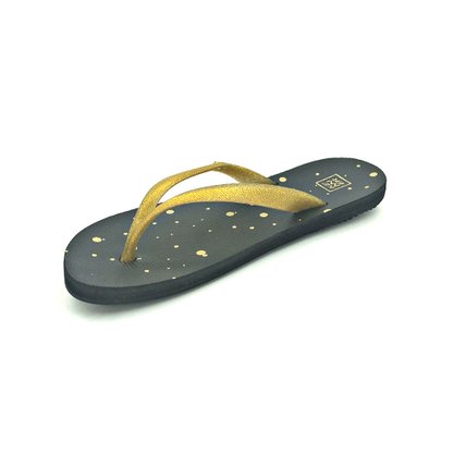 Chinelo Feminino Kenner Ibiza Preto/Dourado