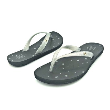 Chinelo Feminino Kenner Ibiza Preto/Prata