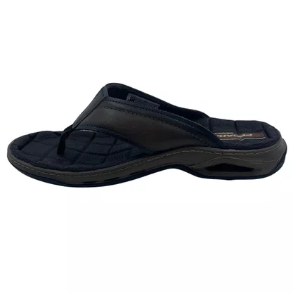 Chinelo Masculino Pegada Couro Marrom 133235
