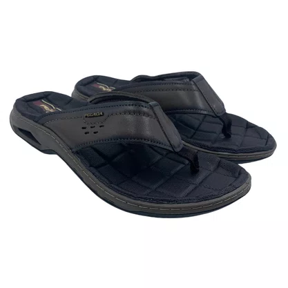 Chinelo Masculino Pegada Couro Marrom 133235