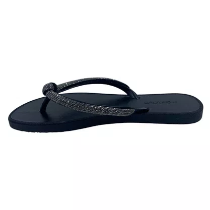 Chinelo Miss Love com Brilho Preto CH2304