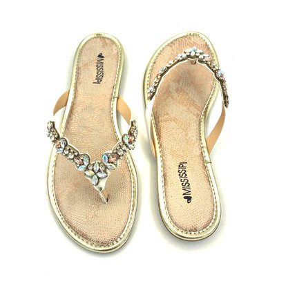 Chinelo Mississipi Pedrarias Branco 2371