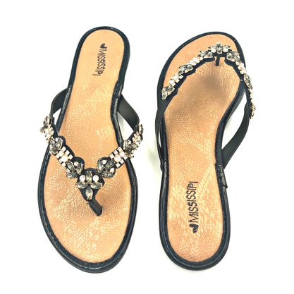 Chinelo Mississipi Pedrarias Preto 2371